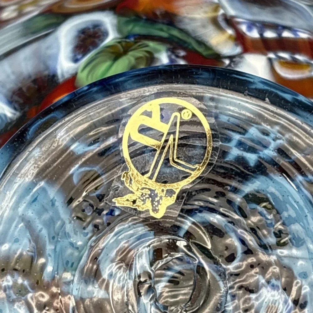 Rare Vintage 1950s Murano Millefiori Glass Bowl 6